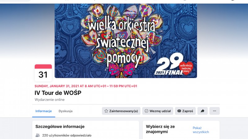 ZAPROSZENIE NA TOUR DE WOŚP