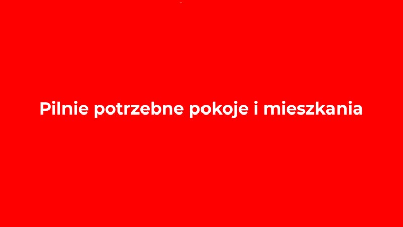 PILNE POTRZEBNE POKOJE I MIESZKANIA - APEL BURMISTRZA SWARZĘDZA